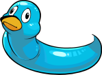 Blue Inflatable Ducky